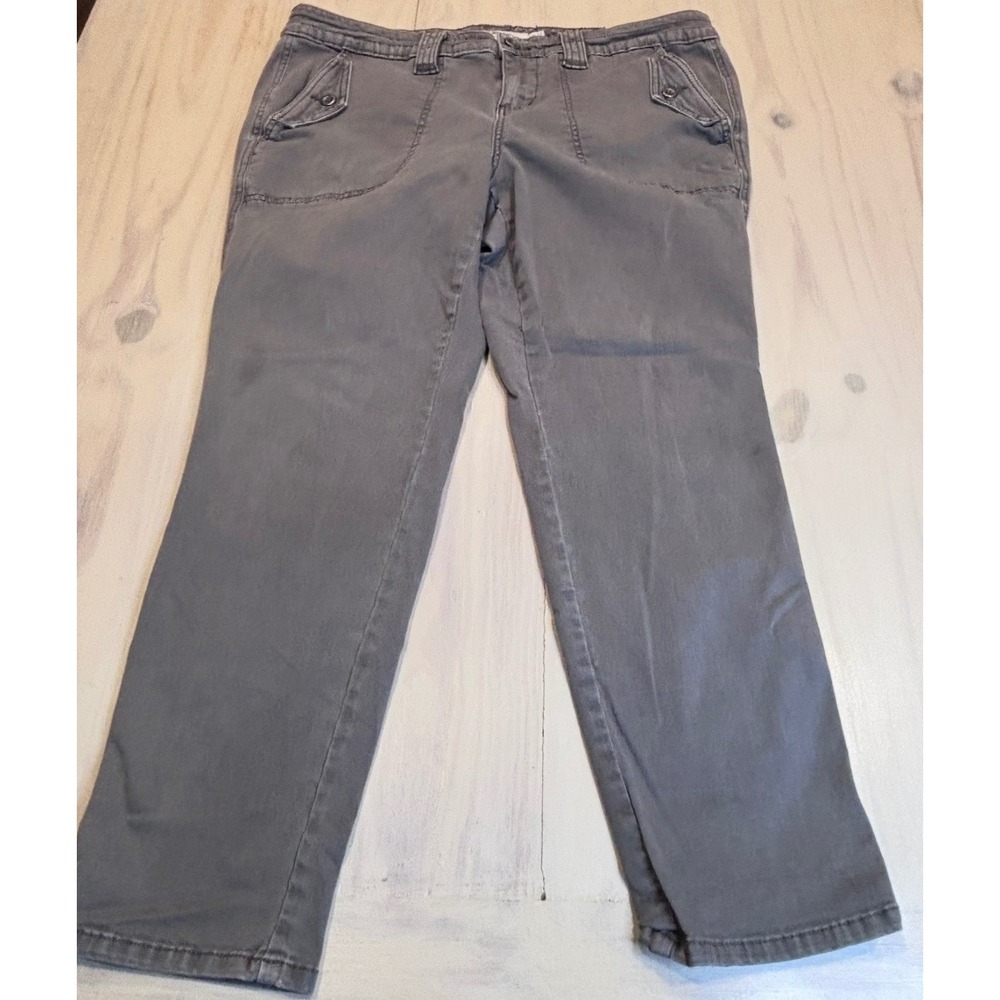 Torrid‎ Womens Gray Military Cargo Straight Leg Pants Size 16 Stretch 11163503